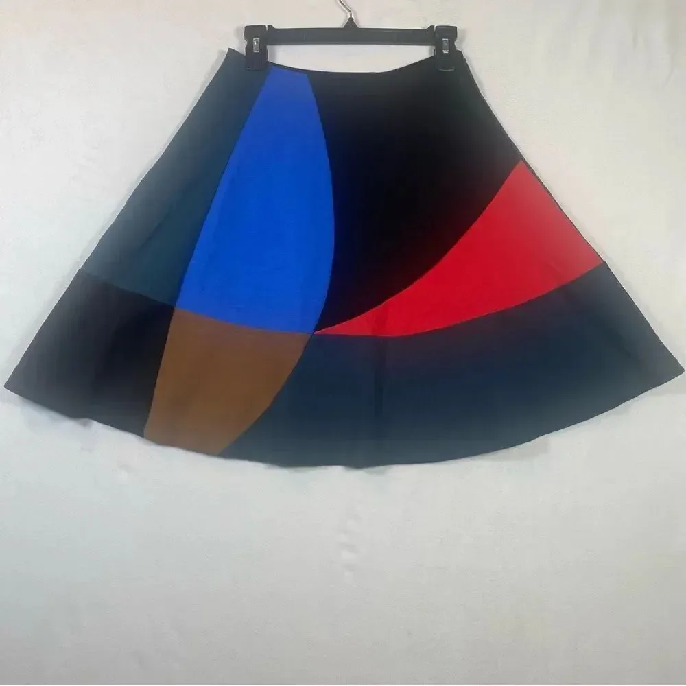 Boden Alice Ponte Color Block Fit and Flare Skirt Size 6R